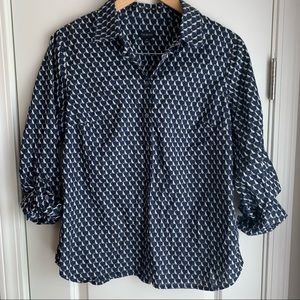 Talbots 100% Cotton Collared Shirt EUC